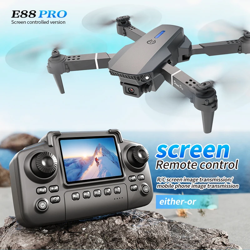 Drone Controller Screen - Profesjonalny dron E88 PRO z ekranem,