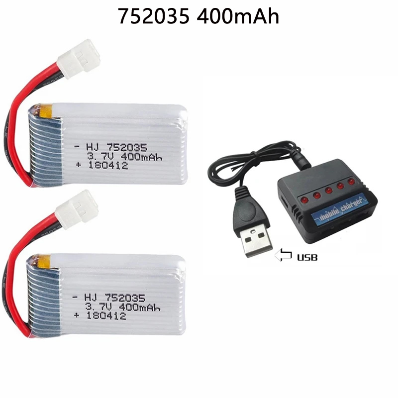 Eachine Drone E58 - 752035 3.7V 400mAh 35C Bateria do