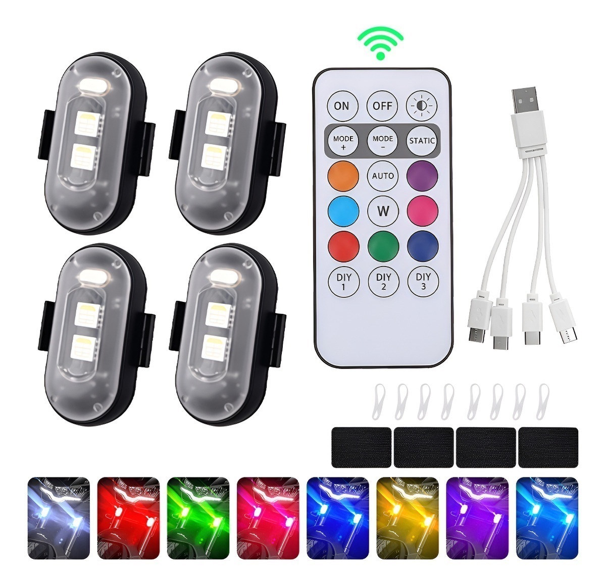 Drone Strobe Light - 4 szt. Lampy stroboskopowe LED z