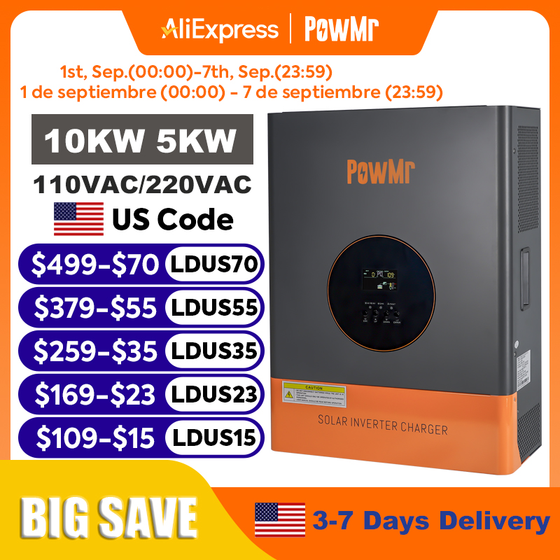 Falownik PowMr 10KW 5KW z Rozd – Drone Solar Charger recenzja i cena